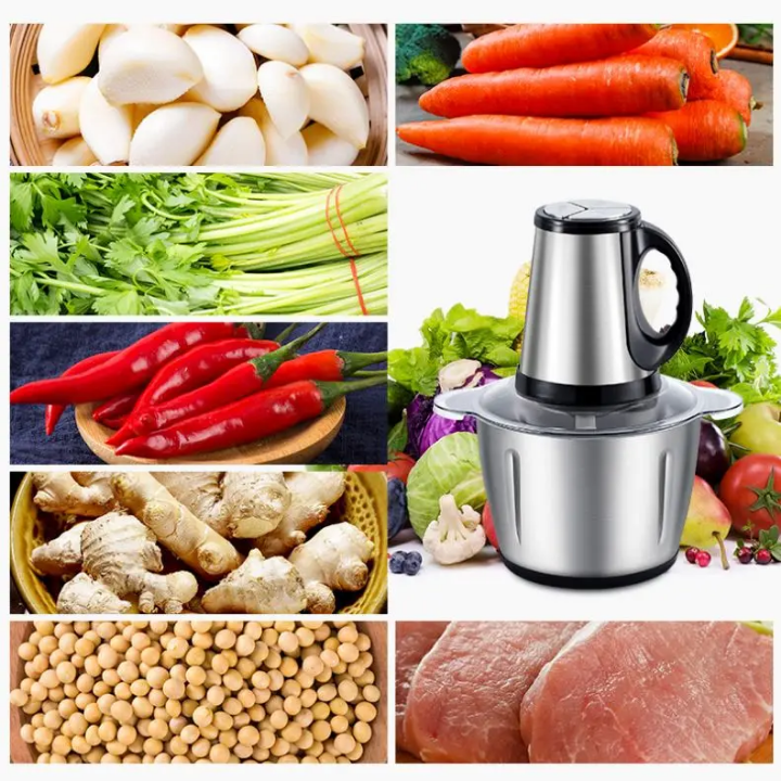 Vente en gros usine hachoir à viande et légumes pour cuisine rebot culinaire en acier inoxydable hachoir à viande électrique 2L 3L 5L.
