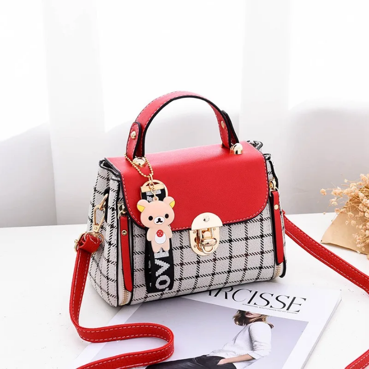 Sac messager de grande capacité pour sac en boudiliere en cuir PU sac à de voyage de couleur unique pour femme
