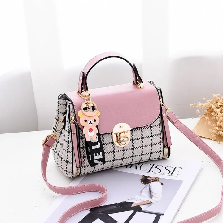 Sac messager de grande capacité pour sac en boudiliere en cuir PU sac à de voyage de couleur unique pour femme
