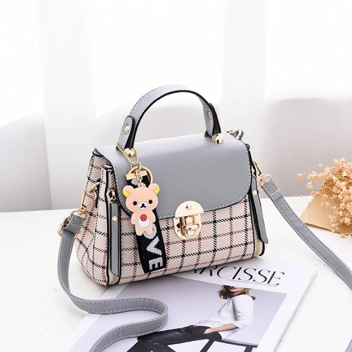 Sac messager de grande capacité pour sac en boudiliere en cuir PU sac à de voyage de couleur unique pour femme