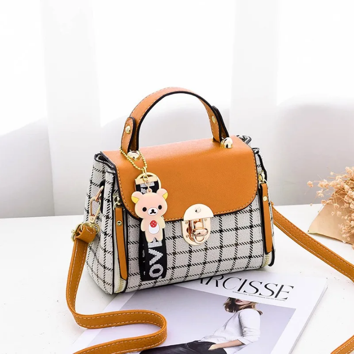 Sac messager de grande capacité pour sac en boudiliere en cuir PU sac à de voyage de couleur unique pour femme