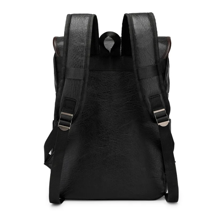 Sac à dos pour ordinateur d'affaires rétro tendance pour hommes pour voyage sac à dos en cuir imperméable de grande capacité