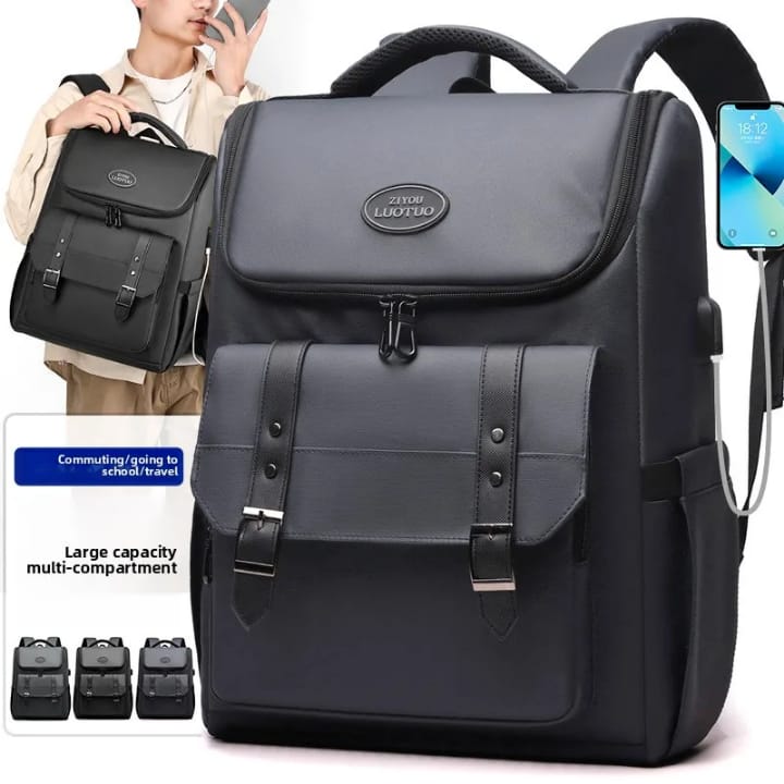 Logo personnalisé décontracté, sport, collège, voyage sac à dos homme extérieur léger extérieur léger affaire USB sac à dos pour ordinateur portable PU étudiant sac étanche.